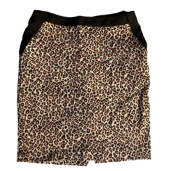 Elise Women’s Mini Skirt size XS, Leopard print Brown and Orange, 2 layers - Picture 1 of 6